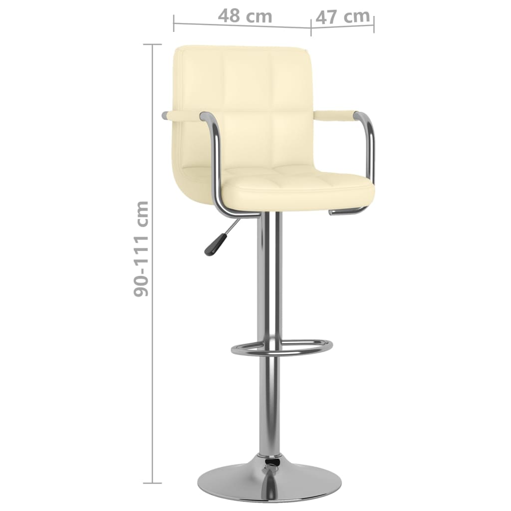 Bar Stool Faux Leather with chrome frame and adjustable height