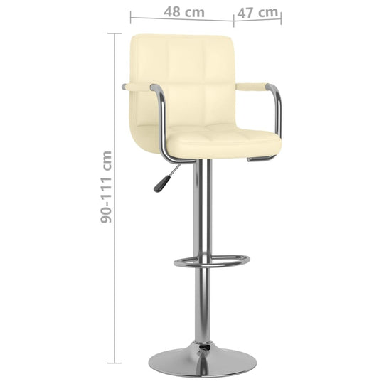 Bar Stool Faux Leather with chrome frame and adjustable height