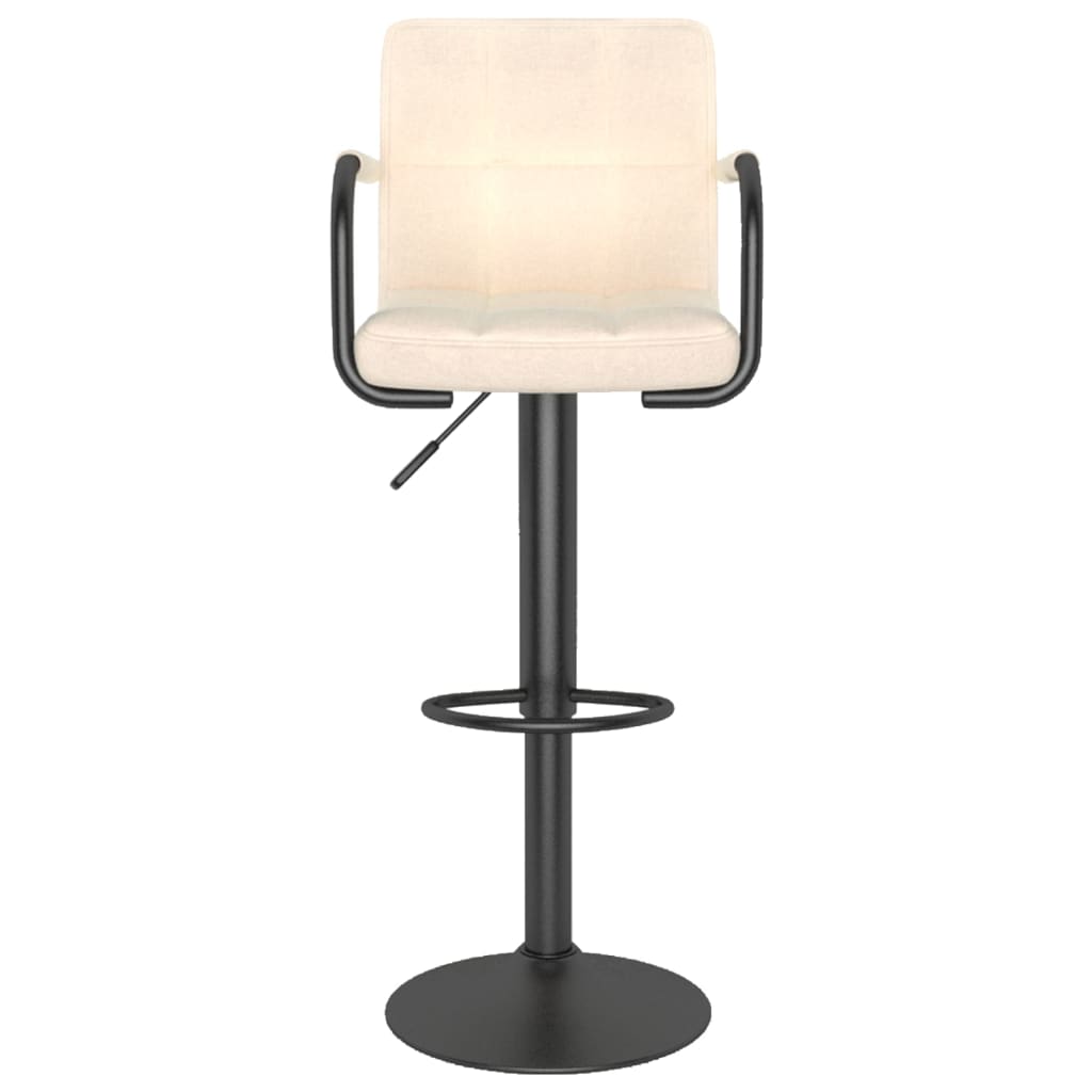 Bar Stools 2 pcs Cream Fabric