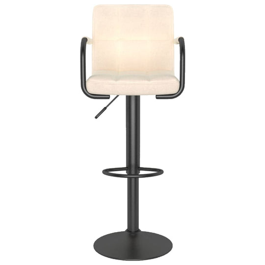 Bar Stools 2 pcs Cream Fabric