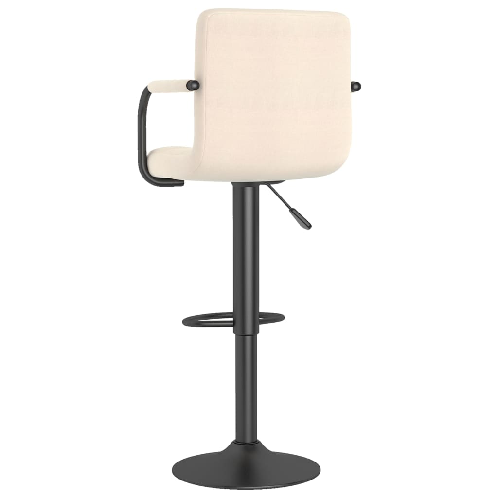 Bar Stools 2 pcs Cream Fabric