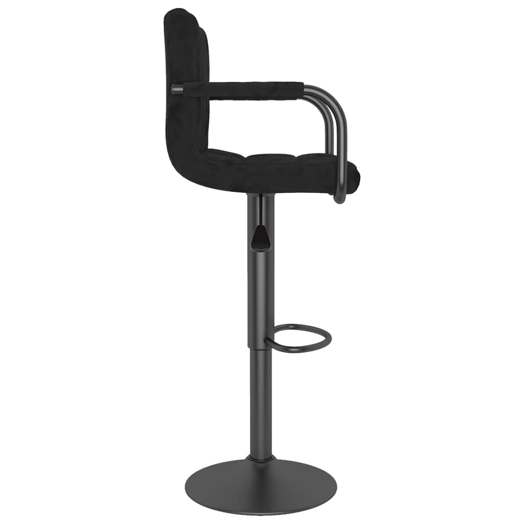 Bar Stools 2 pcs Black Velvet