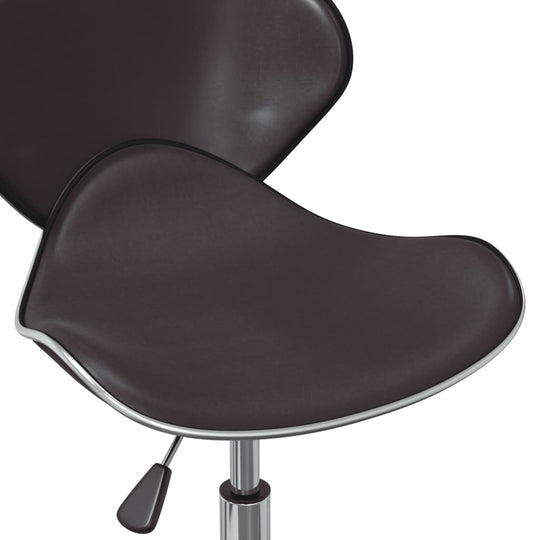 Swivel Dining Chairs 2 pcs Brown Faux Leather