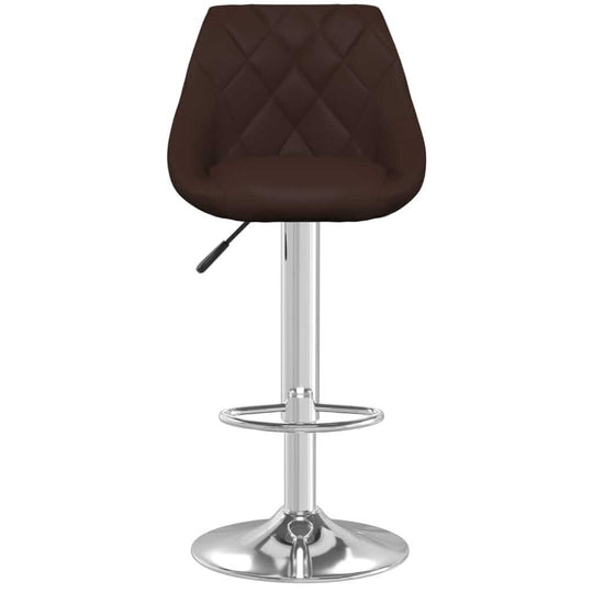 Bar Stools 2 pcs Brown Faux Leather