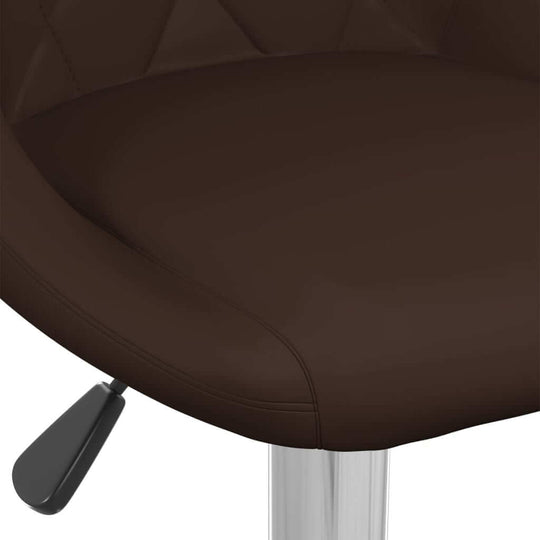 Bar Stools 2 pcs Brown Faux Leather