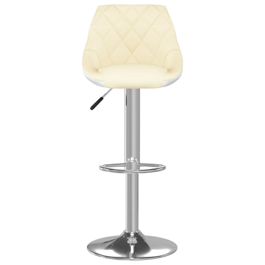 Bar Stools 2 pcs  and White Faux Leather