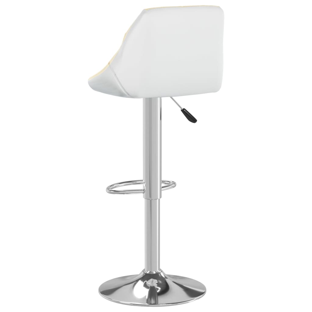 Bar Stools 2 pcs  and White Faux Leather