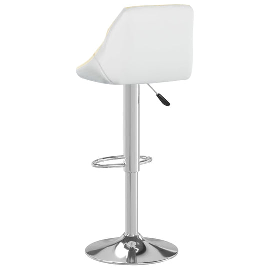 Bar Stools 2 pcs  and White Faux Leather
