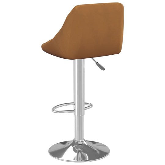 Luxurious velvet bar stool with chromed steel frame, perfect for outdoor patio and home furniture settings.