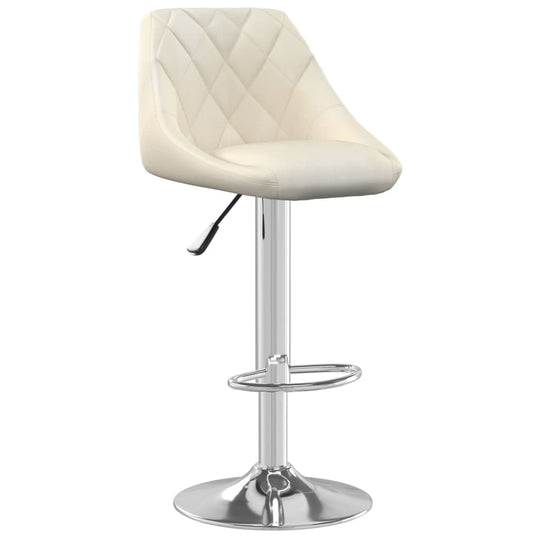 Bar Stool Velvet Cream – Elegant Modern Seating for Dubai & UAE Homes with chromed steel frame and height adjustable feature.