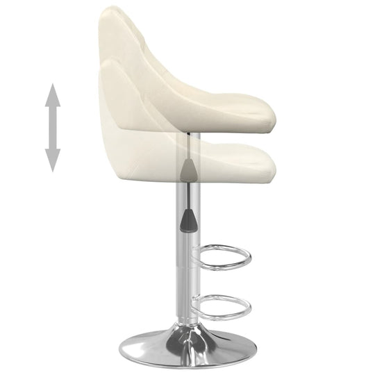 Bar Stool Velvet Cream – Elegant Modern Seating for Dubai & UAE Homes with adjustable height and footrest.