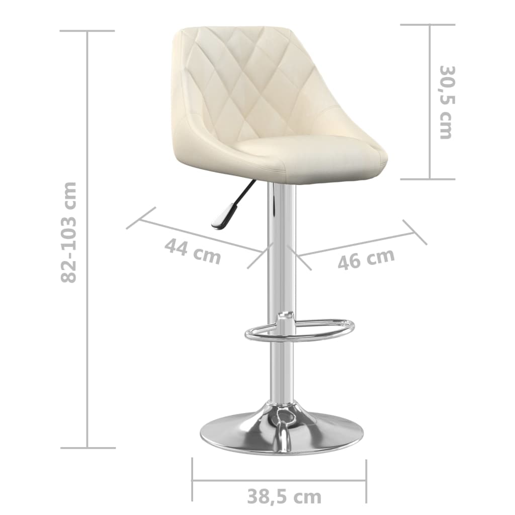 Bar Stool Velvet Cream – Elegant Modern Seating for Dubai & UAE Homes with chromed steel frame and adjustable height.