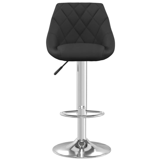Bar Stool 2 pcs Velvet with chromed steel frame and footrest, adjustable height via gas lift mechanism, upholstered in soft-to-touch velvet.