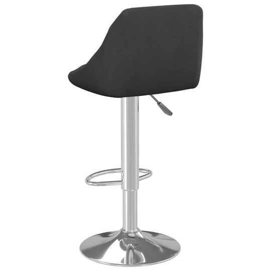 Bar Stool 2 pcs  Velvet with chromed steel frame and footrest, adjustable height, soft velvet upholstery for optimal comfort style