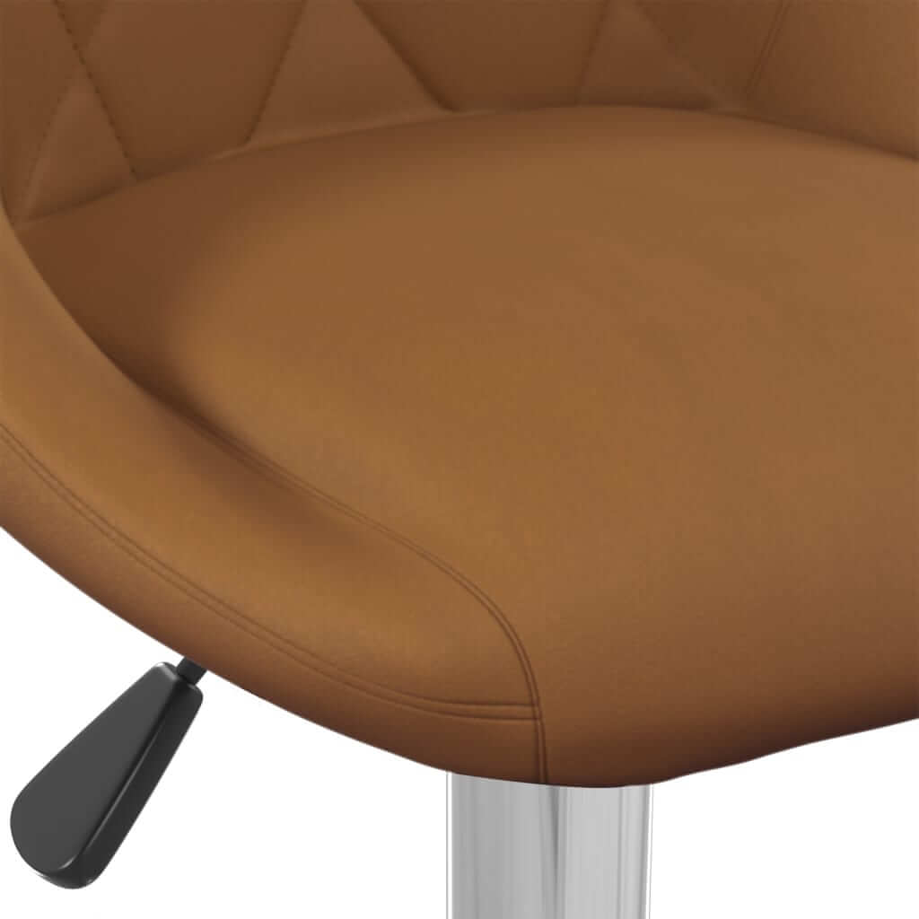 Bar Stool 2 pcs Brown Velvet