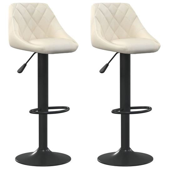 Bar Stools 2 pcs  Velvet featuring plush seats and adjustable height for ultimate comfort and style.