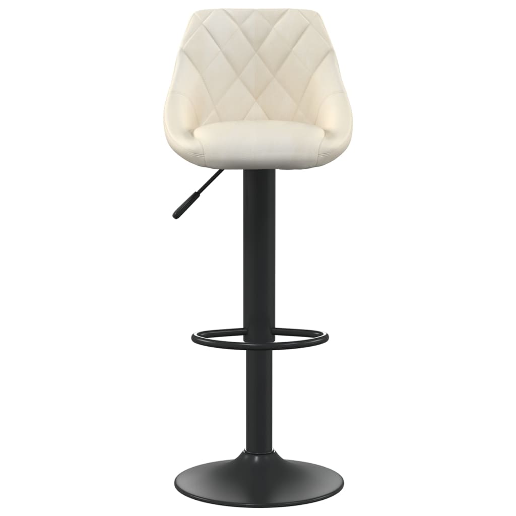 Bar Stools 2 pcs Cream Velvet