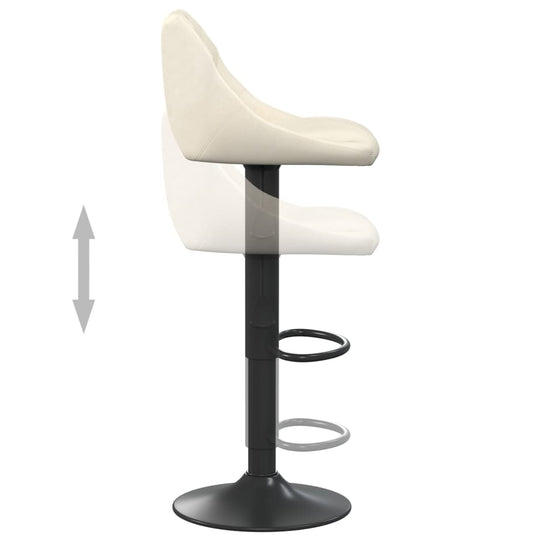 Bar Stools 2 pcs Cream Velvet