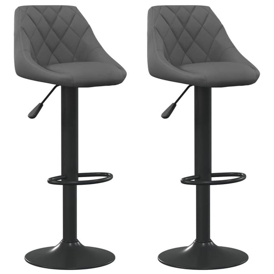 Bar Stools 2 pcs Dark  Velvet