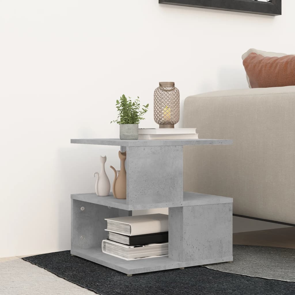 Side Table  40x40x40 cm Engineered Wood - Cherryfurnie LLC Enhance the modern aesthetic of your interior with this functional side table. With 2 shelves, it provides ample storage space to keep your essentials organized and easily accessible. The top layer offers a stable surface for placing drinks, books, or decorative items. This end table is also effortless to clean with a damp cloth. Colour: Black Material: Engineered wood Dimensions: 40 x 40 x 40 cm (W x D x H) Assembly required: Yes  Side Table #