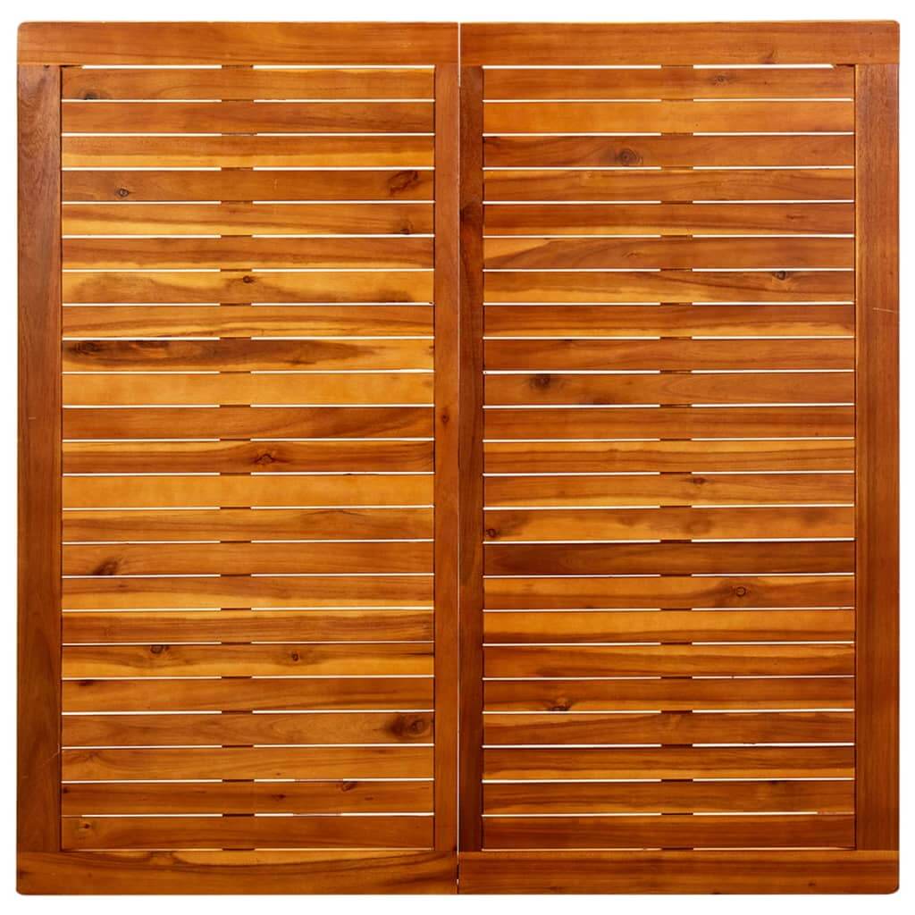 طاولة قهوة للحديقة، 110×110×45 سم، مصنوعة من خشب الأكاسيا الصلب