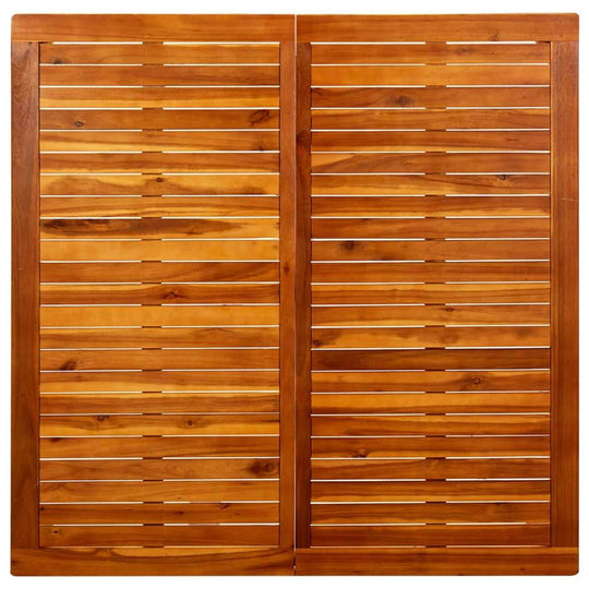 طاولة قهوة للحديقة، 110×110×45 سم، مصنوعة من خشب الأكاسيا الصلب