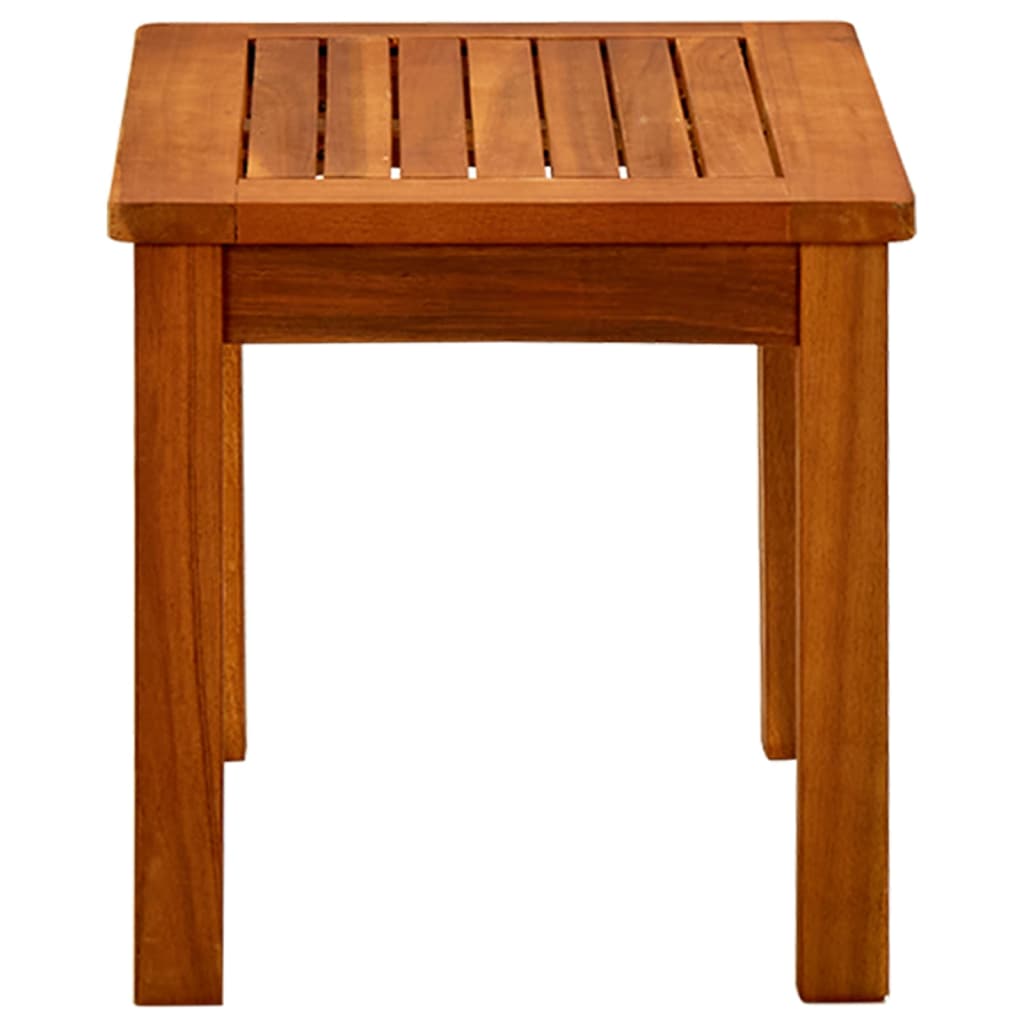 Garden Coffee Table 50x35x36 cm Solid Acacia Wood with slatted design and natural oil finish.