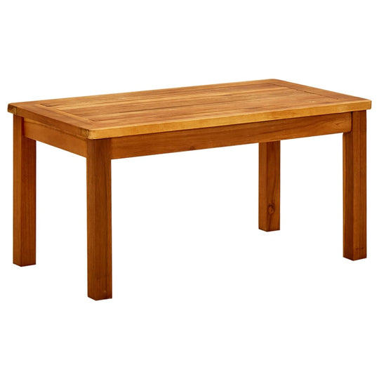 Garden Coffee Table 70x40x36 cm Solid Acacia Wood with sturdy slatted design for outdoor use.