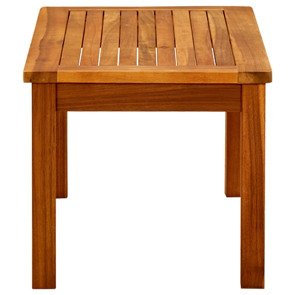 Garden Coffee Table 70x40x36 cm Solid Acacia Wood slatted design, perfect for outdoor coffee time.