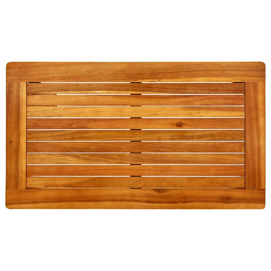 Garden Coffee Table 70x40x36 cm Solid Acacia Wood slatted tabletop design
