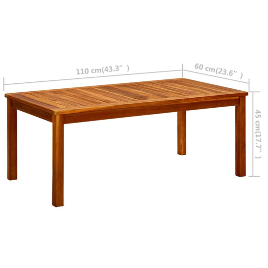 Garden Coffee Table 110x60x45 cm Solid Acacia Wood , Furniture -> Outdoor Furniture -> Outdoor Tables , Durable,eligant,Furniture -,Home & Garden -,Modern Design,new-305021,Outdoor Furniture -,Outdoor Tables,Wooden Furniture