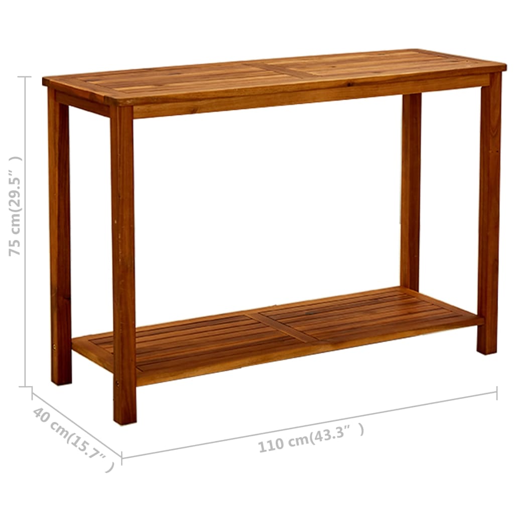 Garden Console Table 110x40x75 cm Solid Acacia Wood