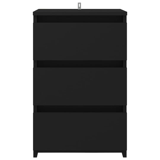 Bed Cabinets 2 pcs Black 40x35x62.5 cm Engineered Wood