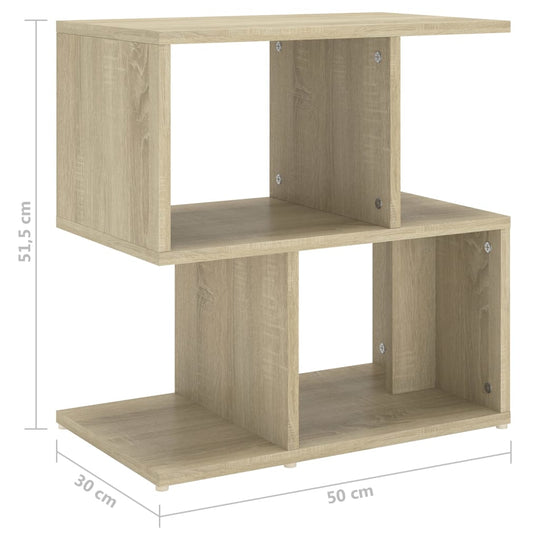 Bedside Cabinet Sonoma Oak 50x30x51.5 cm Engineered Wood