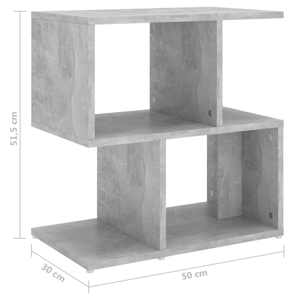 Bedside Cabinet Concrete 50x30x51.5 cm Engineered Wood,Furniture -> Tables -> Bedside Tables,Bedside Tables,Durable,eligant,Furniture -,Home & Garden -,Modern Design,new-305021,Outdoor Furniture -,Tables -