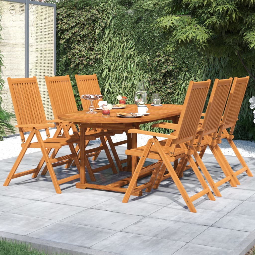 7 Piece Garden Dining Set Solid Wood Acacia , Furniture -> Outdoor Furniture -> Outdoor Furniture Sets , Chairs -,Decor -,Durable,eligant,Furniture -,Home & Garden -,Home Decor,Modern Design,new-305021,Outdoor Furniture -,Outdoor Furniture Sets,Outdoor Se