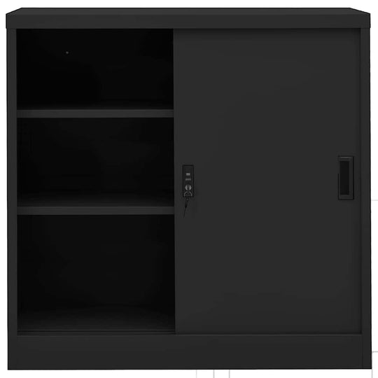 Office Cabinet with Sliding Door  90x40x90 cm Steel