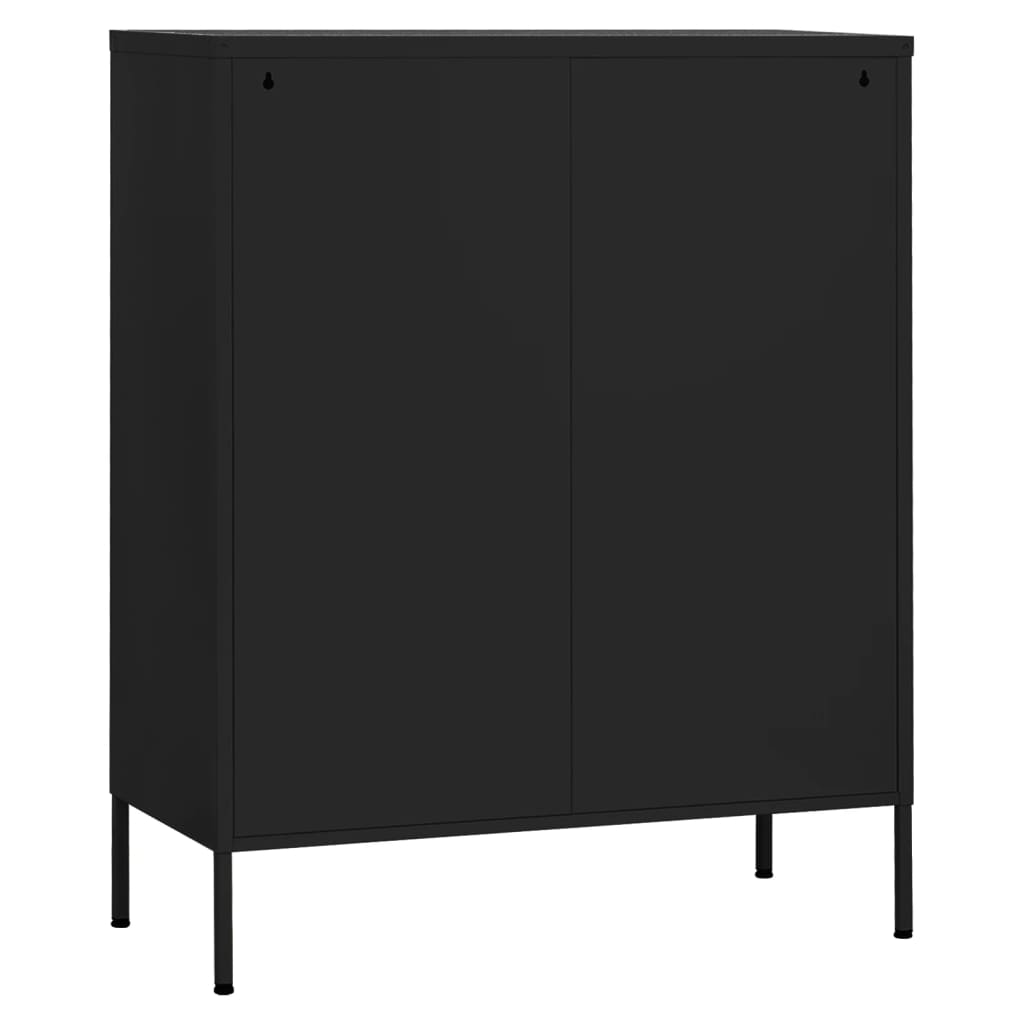 Storage Cabinet 80x35x101.5 cm Steel , Furniture -> Cabinets & Storage -> Storage Cabinets & Lockers , black,Cabinets & Storage -,Decor -,Durable,Furniture -,Home Decor,new-305021,steel,Storage & Organisation -,Storage Cabinets & Lockers,Stylish