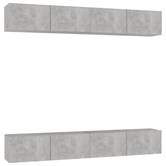 TV Cabinets  pcs Concrete  100x30x30 cm Engineered Wood