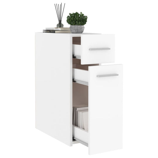 Apothecary Cabinet White 20x45.5x60 cm Engineered Wood