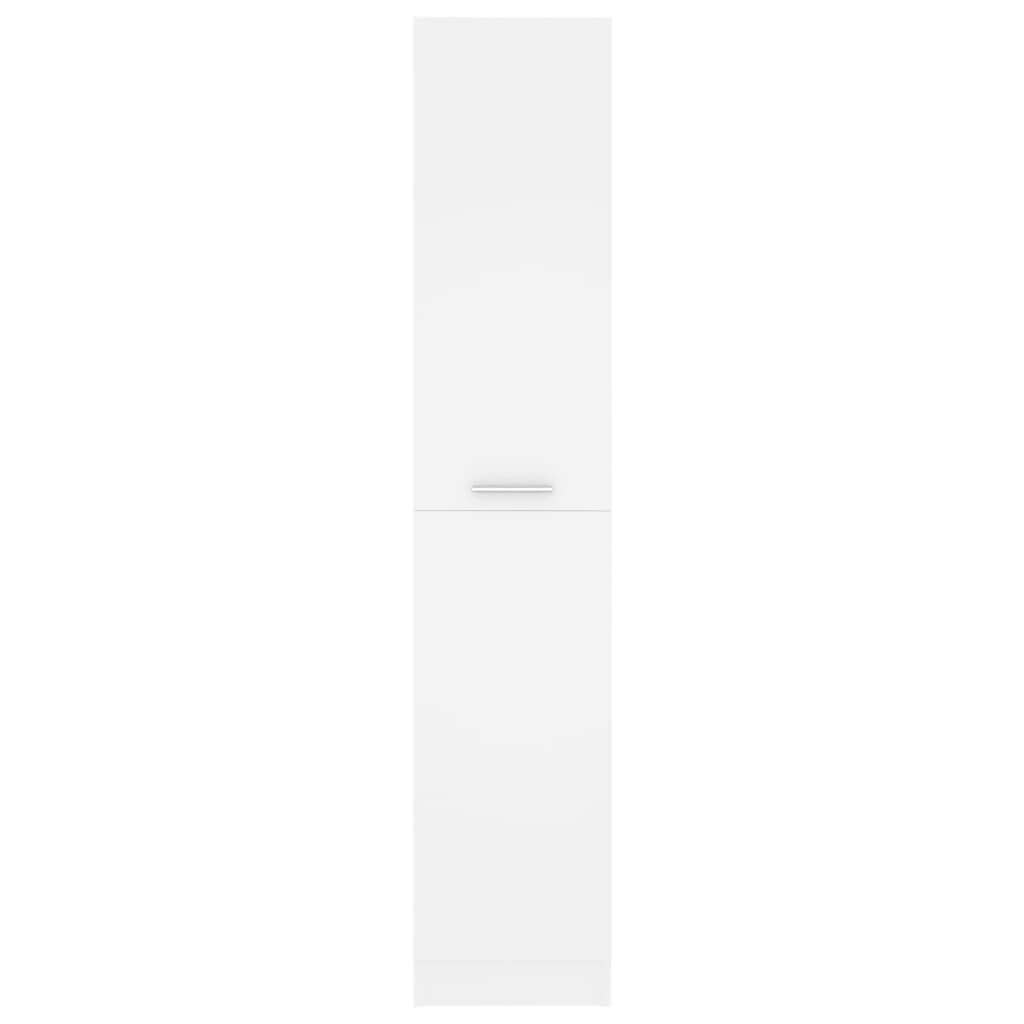Apothecary Cabinet 30x42.5x150 cm Engineered Wood in white, featuring spacious storage for home organization.
