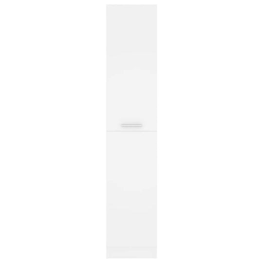 Apothecary Cabinet 30x42.5x150 cm Engineered Wood in white, featuring spacious storage for home organization.