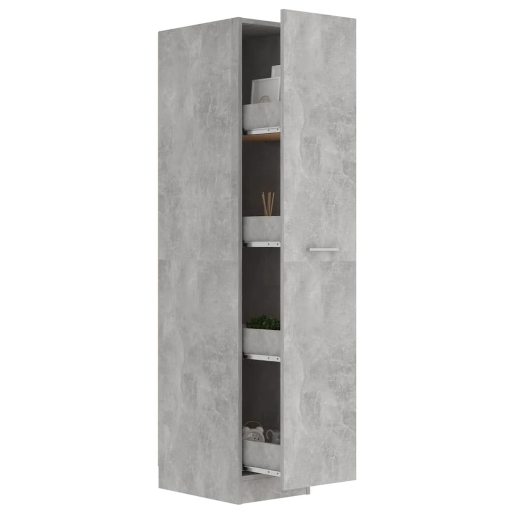 Apothecary Cabinet Concrete 30x42.5x150 cm Engineered Wood , Cabinet , Cabinets & Storage -,concret finish,Cupboards & Wardrobes,eligant,Furniture -,Home Furnishings,Interior Design,Modern Design,new-305021,Storage Cabinets & Lockers,Unique Design,Wooden