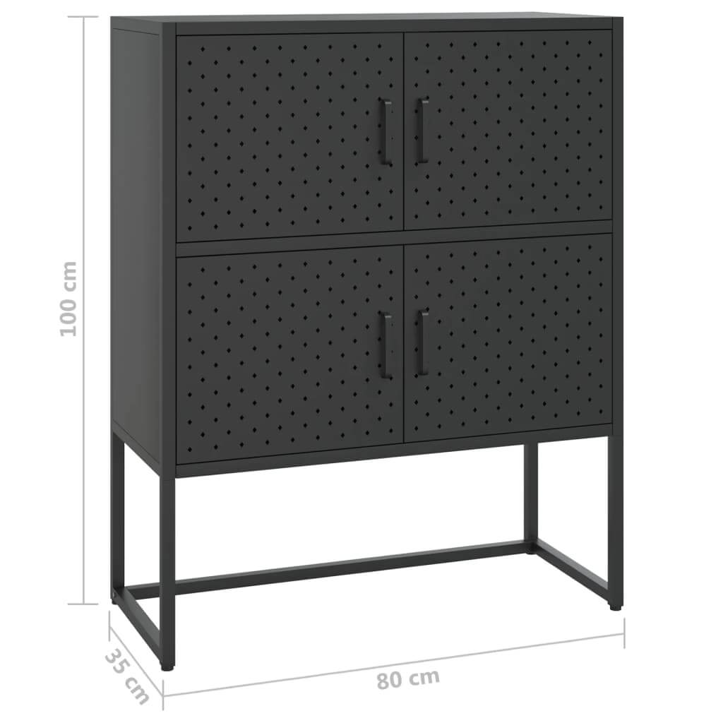 Highboard  80x35x100 cm Steel