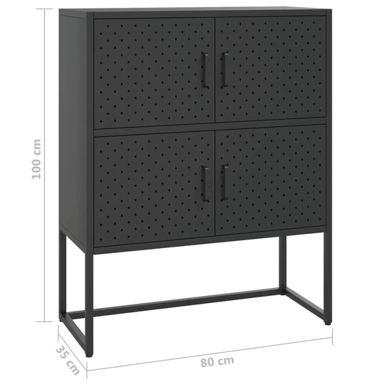 Highboard  80x35x100 cm Steel