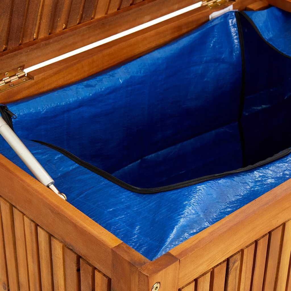 صندوق تخزين للحديقة، 150×50×58 سم، مصنوع من خشب الأكاسيا الصلب