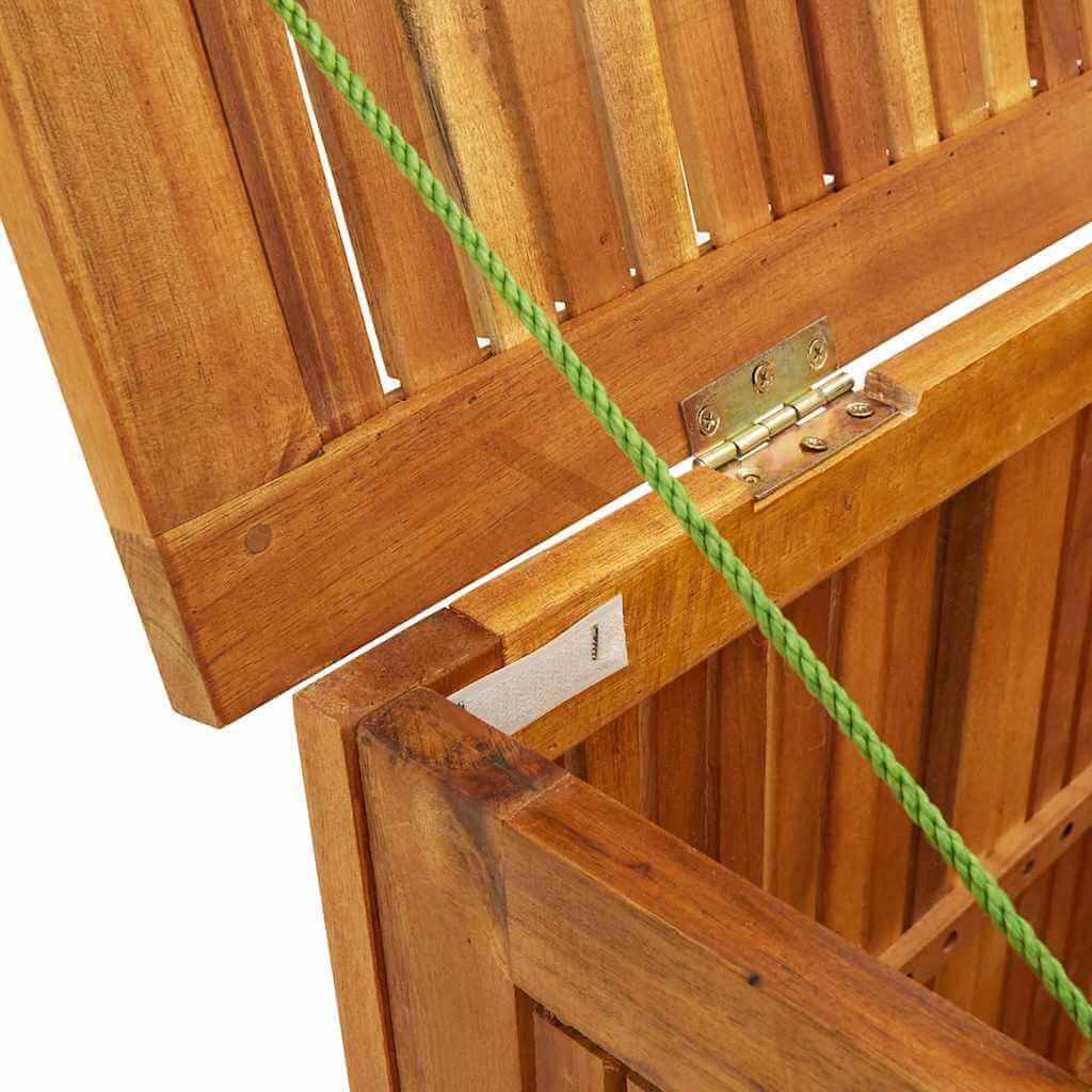 صندوق تخزين للحديقة، 113×50×58 سم، مصنوع من خشب الأكاسيا الصلب