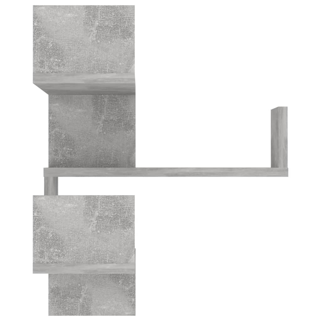 Wall Corner Shelf Concrete Grey 40x40x50 cm Engineered Wood