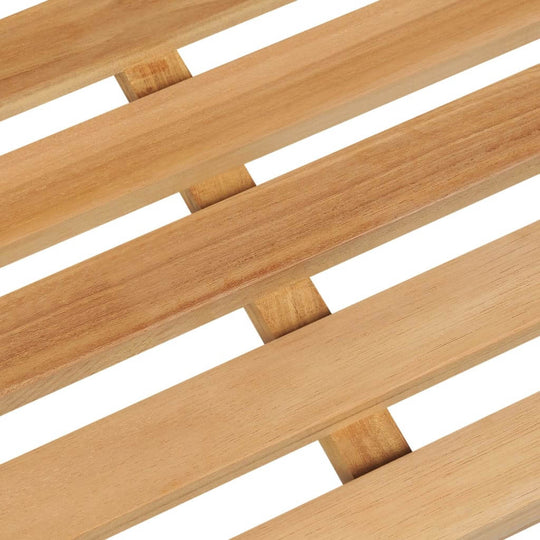 Close-up view of the smooth sandy surface of a Garden Bench Solid Teak Wood, showcasing the durable teak slats.