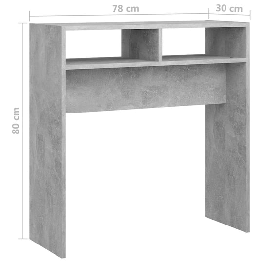 Console Table Concrete 78x30x80 cm Engineered Wood , Furniture -> Tables -> Accent Tables -> End Tables , Accent Tables -,Durable,eligant,End Tables,Furniture -,Home & Garden -,Modern Design,new-305021,Outdoor Furniture -,Tables -